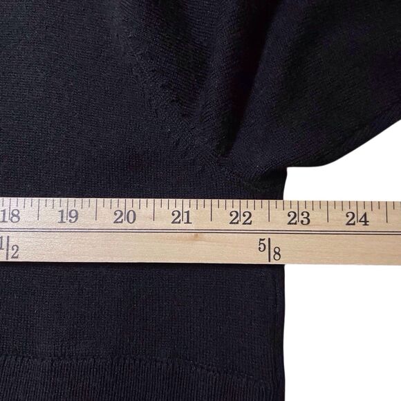 NWT Nordstrom Merino Wool Blend Shift Sweater Dress Size XL Black Long Sleeve - Picture 13 of 15